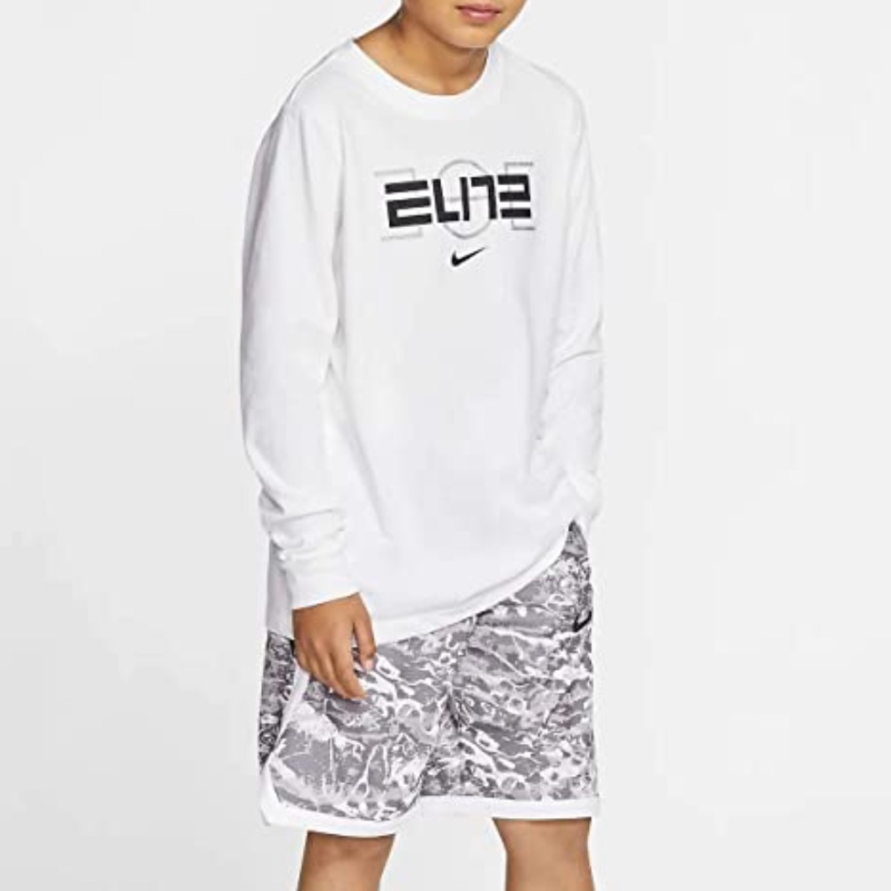 Nike Tee Boy’s Dri Fit Elite Long Sleeve Shirt XS